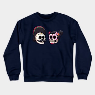 Male And Female Dia De Los Muertos Sugar Skulls Crewneck Sweatshirt